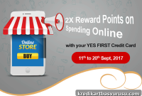 Double Reward Points on YES Bank Credit Card Online Purchases