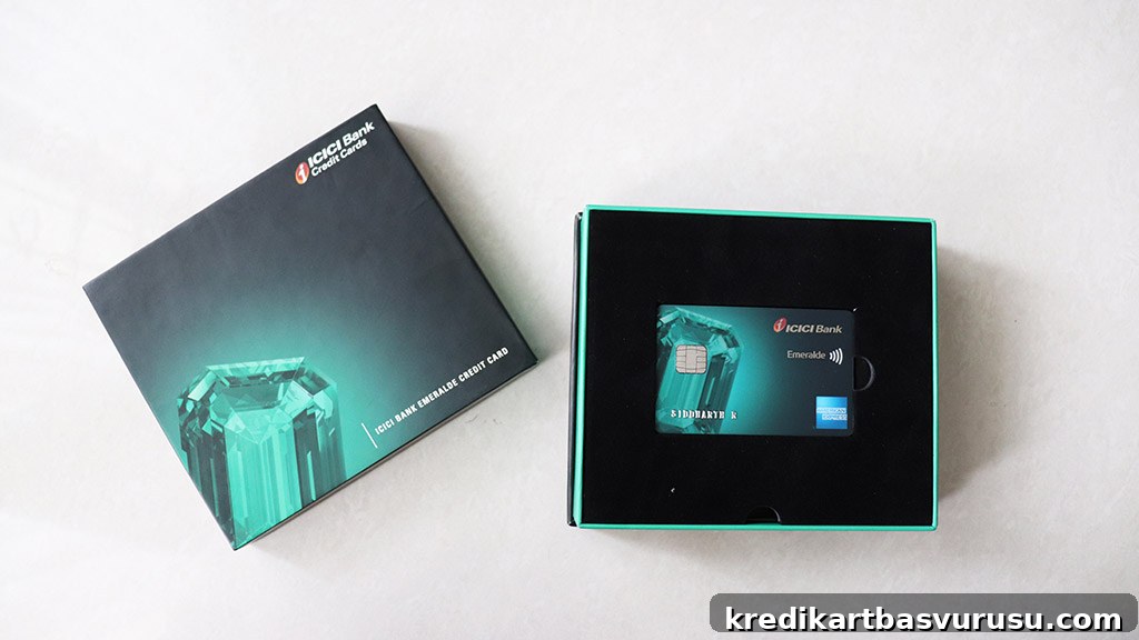 ICICI Emeralde Credit Card box card housing