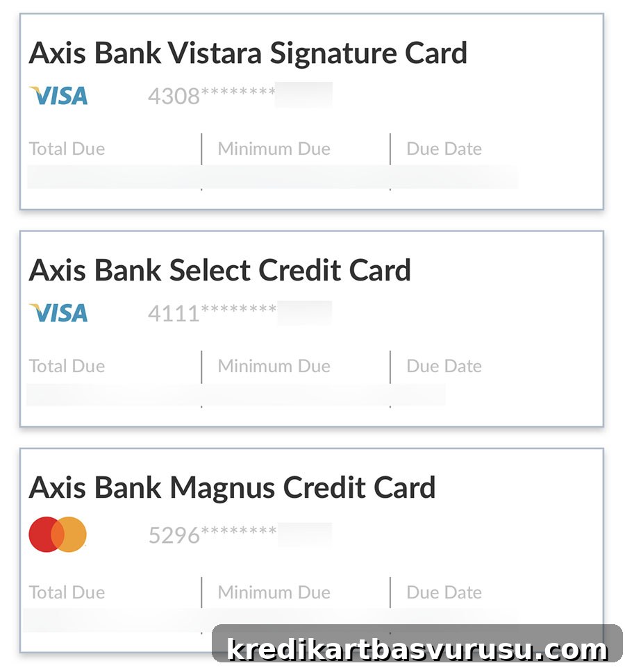 Axis bank credit cards on app