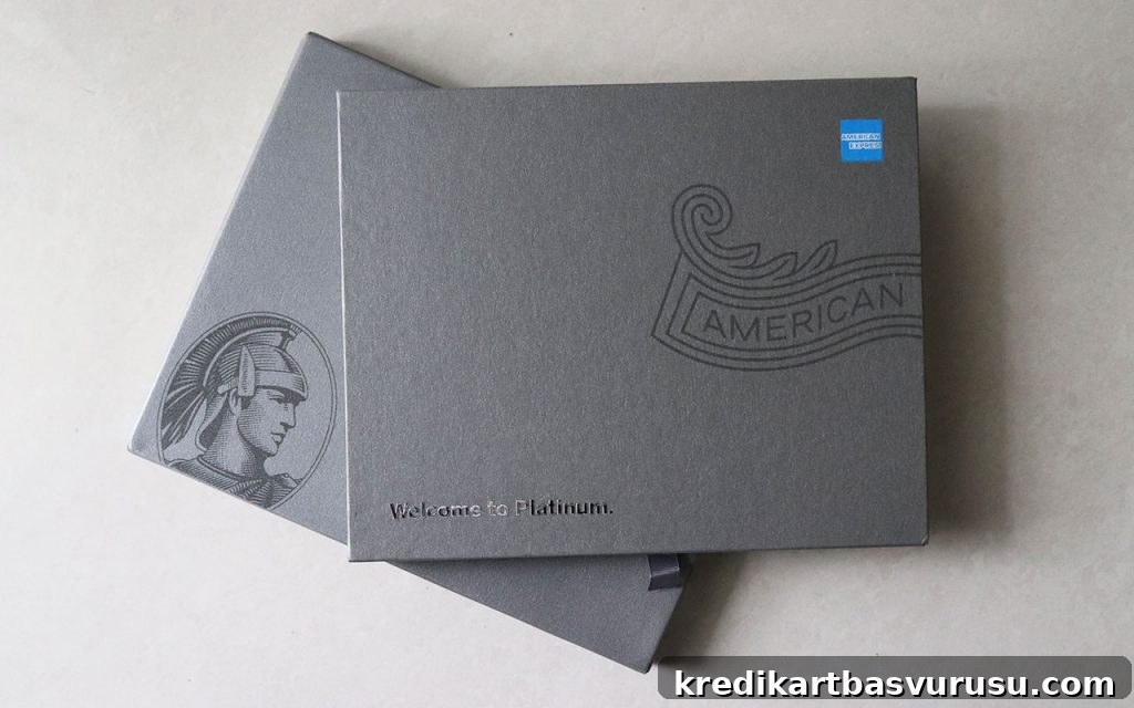 amex platinum card box and cover