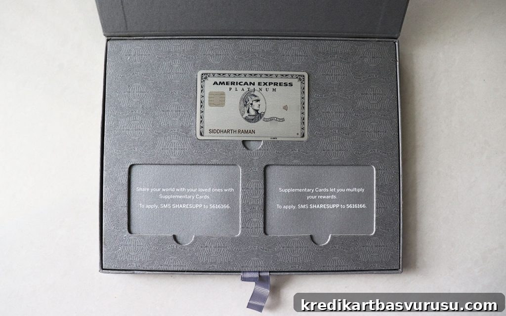amex platinum inside box - card and supp card slots