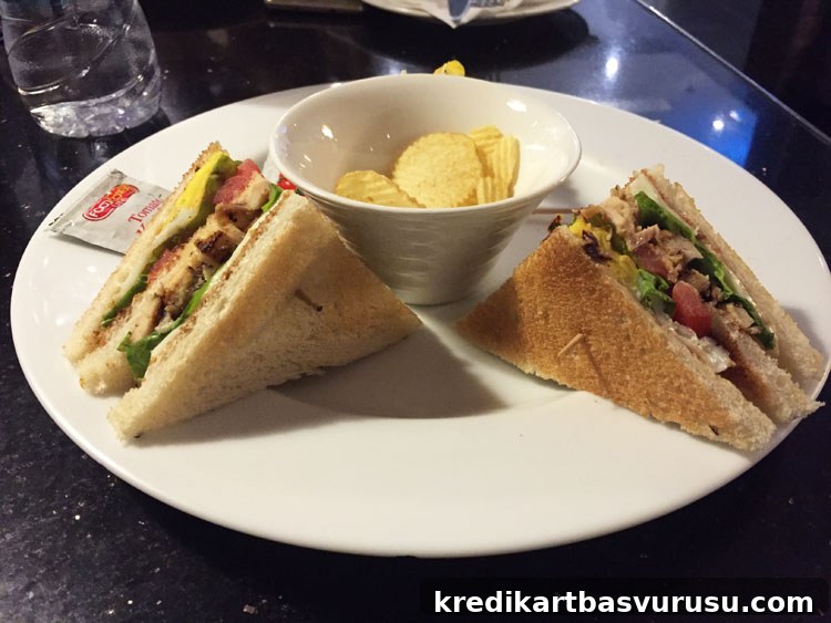 Sandwich at Plaza Premium Lounge Transit Hotel