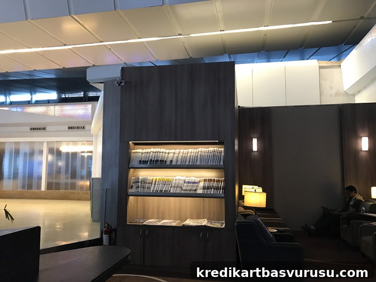 Delhi Airport Lounge – Plaza Premium – Reading area