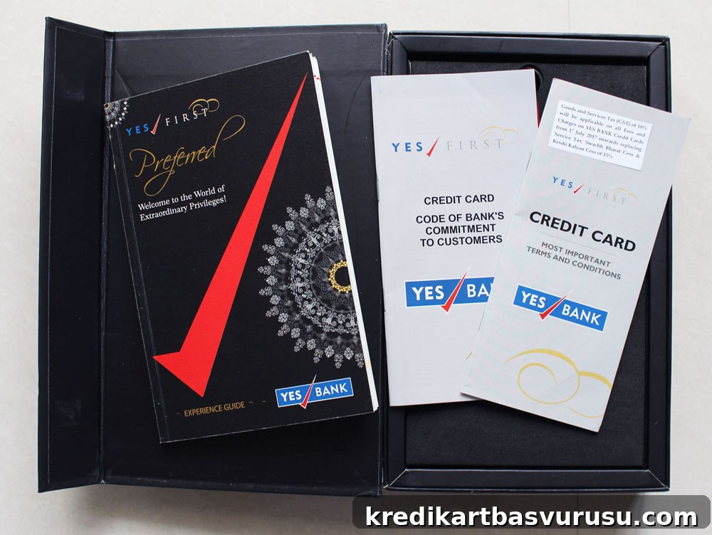 YES First Preferred Credit Card – Inside the Box