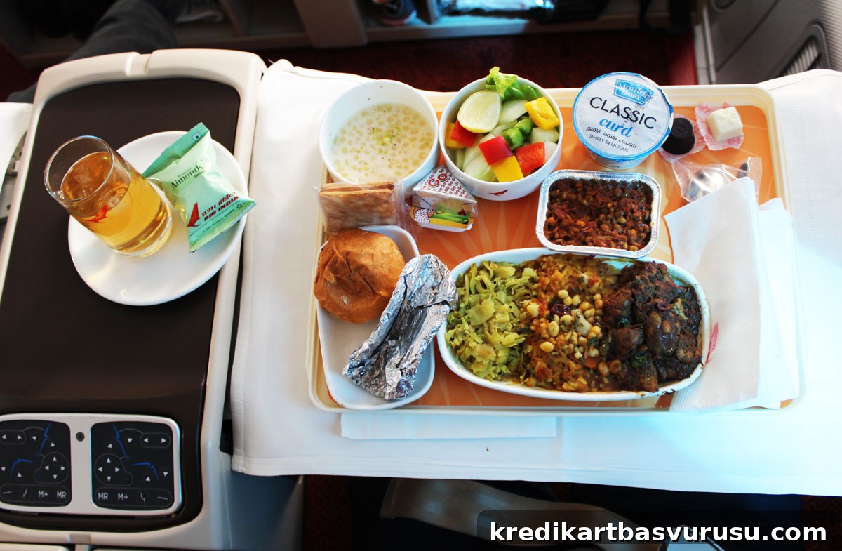 Air India Business Class food
