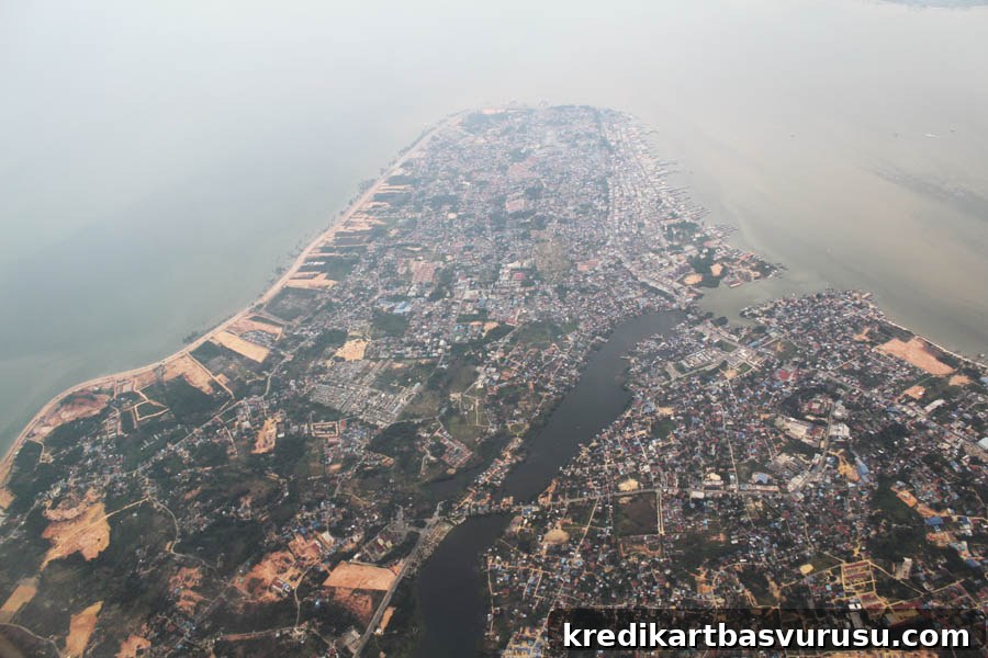 Descending view near Singapore