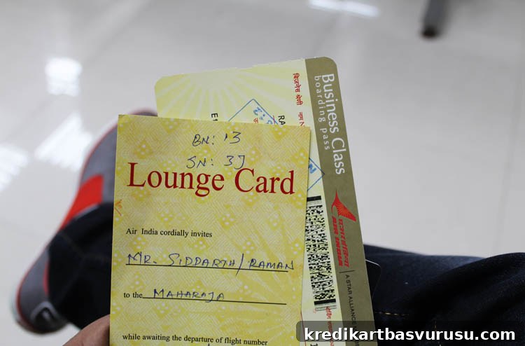 Air India Lounge invite card