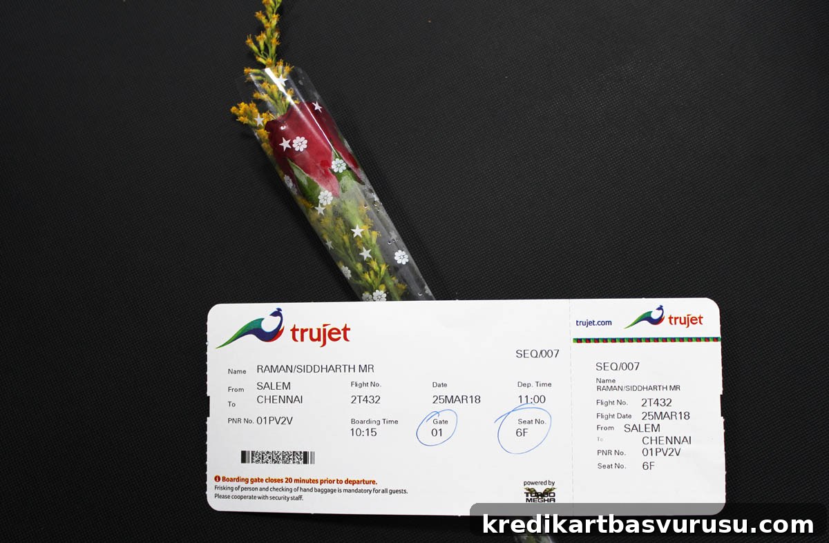 My boarding Pass on Trujet – Salem to Chennai Inaugural Flight
