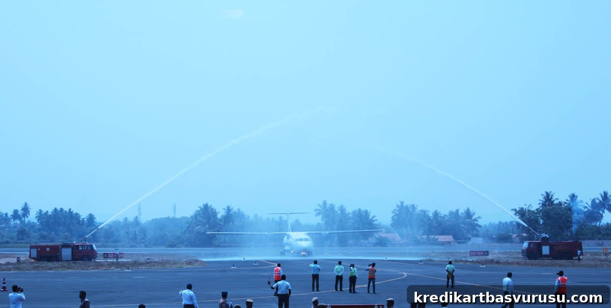 Water Cannon Salute at Salem Airport – Inaugural Flight