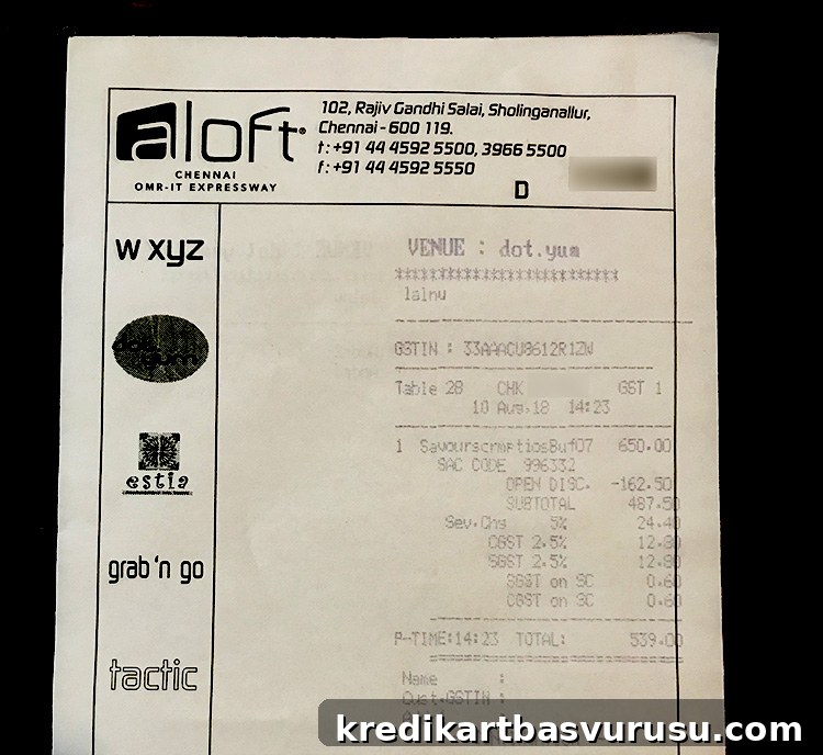 EazyDiner Prime Review: Is the Membership Worth It? 5 Aloft bill